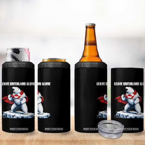 Heroic Polar Bear Leave Greenland Alone 4 in 1 Can Cooler Tumbler Patriotic Island Sovereignty Protest TS02 Print Your Wear