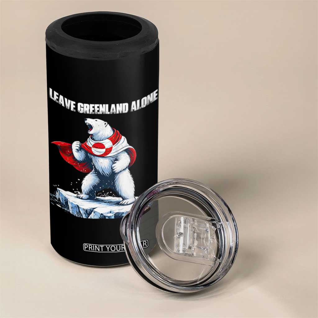 Heroic Polar Bear Leave Greenland Alone 4 in 1 Can Cooler Tumbler Patriotic Island Sovereignty Protest TS02 Print Your Wear