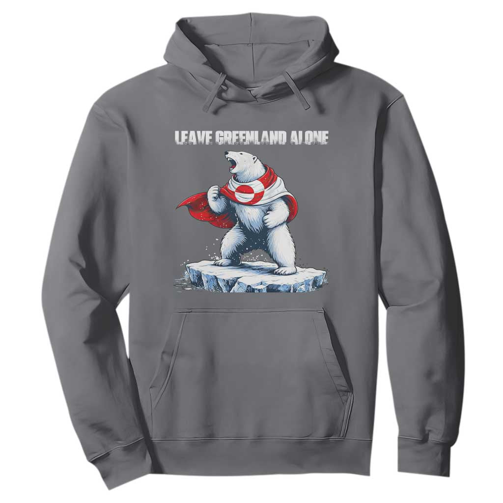 Heroic Polar Bear Leave Greenland Alone Hoodie Patriotic Island Sovereignty Protest TS02 Charcoal Print Your Wear