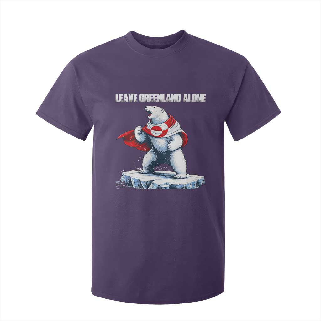 Heroic Polar Bear Leave Greenland Alone T Shirt For Kid Patriotic Island Sovereignty Protest TS02 Purple Print Your Wear