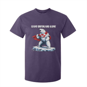 Heroic Polar Bear Leave Greenland Alone T Shirt For Kid Patriotic Island Sovereignty Protest TS02 Purple Print Your Wear