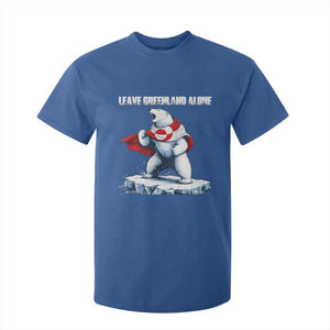 Heroic Polar Bear Leave Greenland Alone T Shirt For Kid Patriotic Island Sovereignty Protest TS02 Royal Blue Print Your Wear