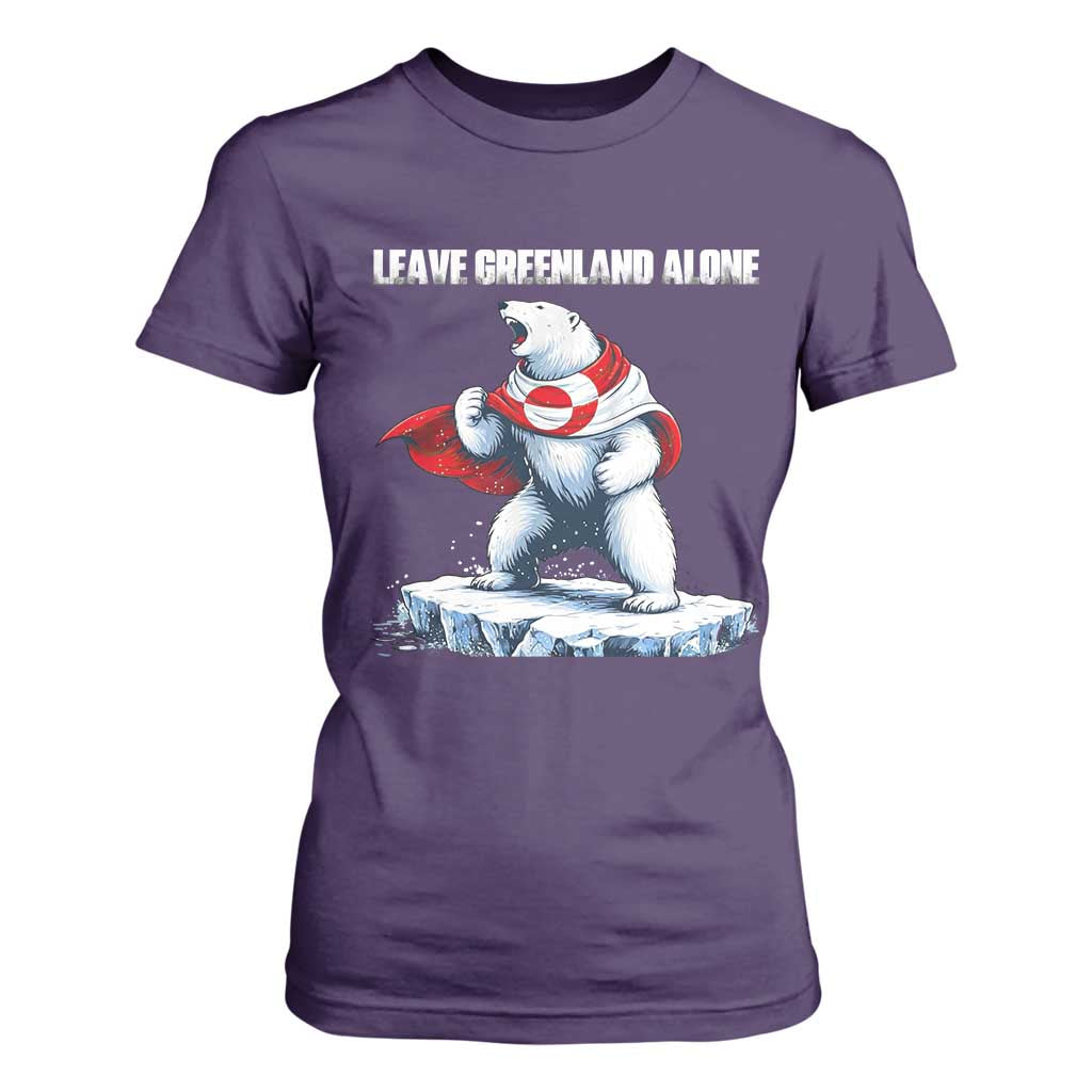 Heroic Polar Bear Leave Greenland Alone T Shirt For Women Patriotic Island Sovereignty Protest TS02 Purple Print Your Wear