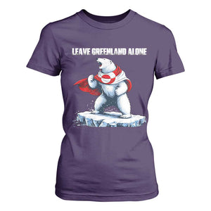 Heroic Polar Bear Leave Greenland Alone T Shirt For Women Patriotic Island Sovereignty Protest TS02 Purple Print Your Wear