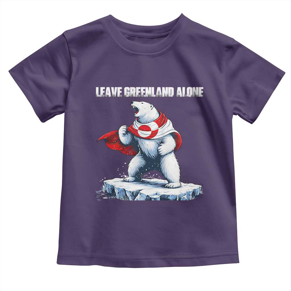 Heroic Polar Bear Leave Greenland Alone Toddler T Shirt Patriotic Island Sovereignty Protest TS02 Purple Print Your Wear