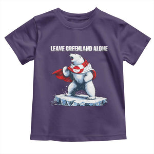 Heroic Polar Bear Leave Greenland Alone Toddler T Shirt Patriotic Island Sovereignty Protest TS02 Purple Print Your Wear