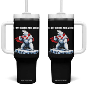 Heroic Polar Bear Leave Greenland Alone Tumbler With Handle Patriotic Island Sovereignty Protest TS02 One Size: 40 oz Black Print Your Wear