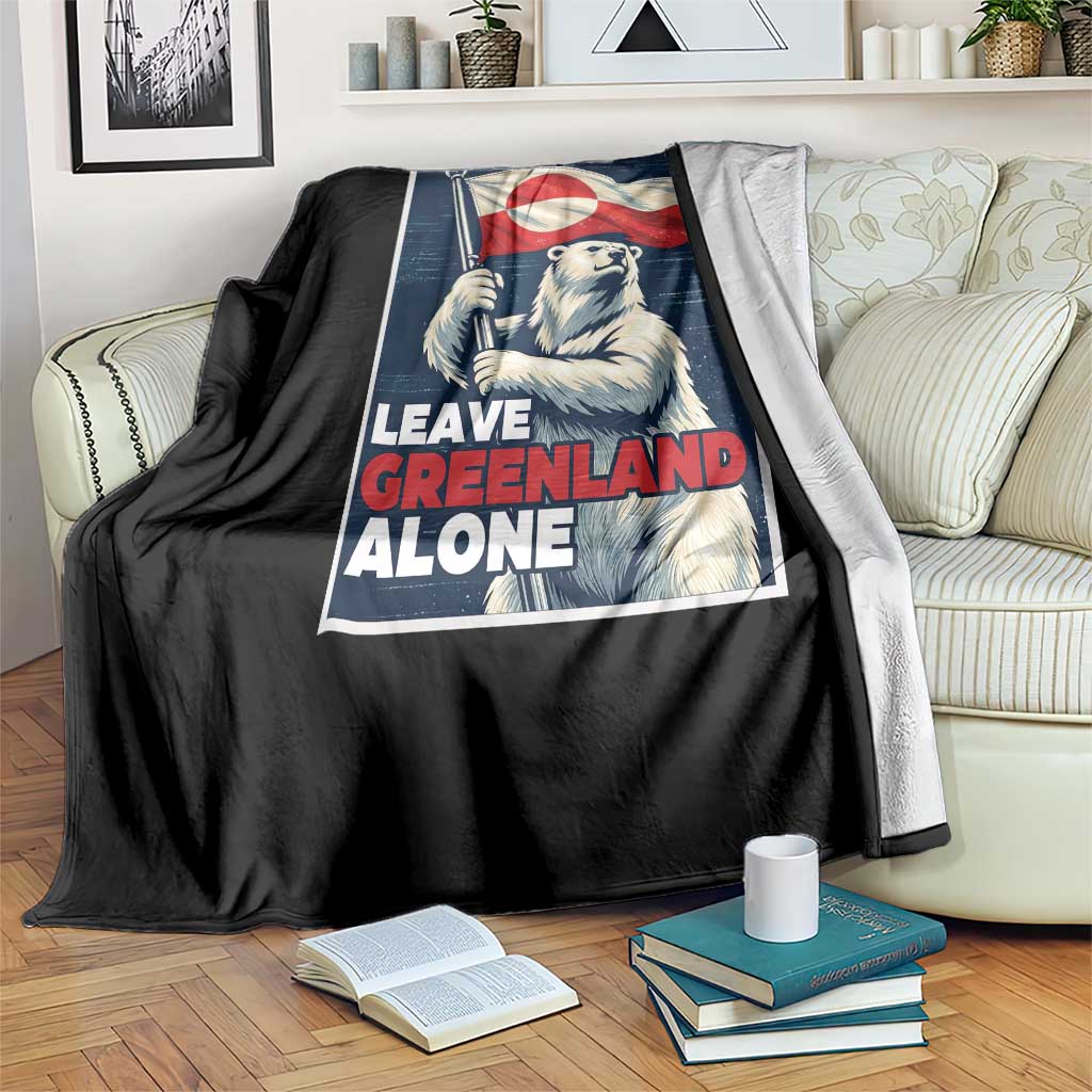 Leave Greenland Alone Vintage Poster Graphic Throw Blanket Retro Polar Bear Waving Flag Patriot TS02 Print Your Wear