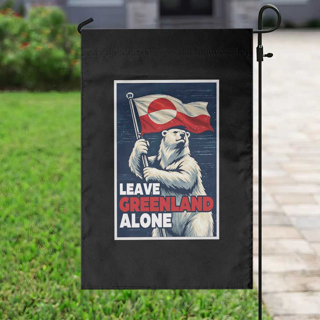 Leave Greenland Alone Vintage Poster Graphic Garden Flag Retro Polar Bear Waving Flag Patriot TS02 Print Your Wear