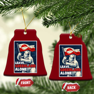 Leave Greenland Alone Vintage Poster Graphic Ceramic Ornament Retro Polar Bear Waving Flag Patriot TS02 Print Your Wear