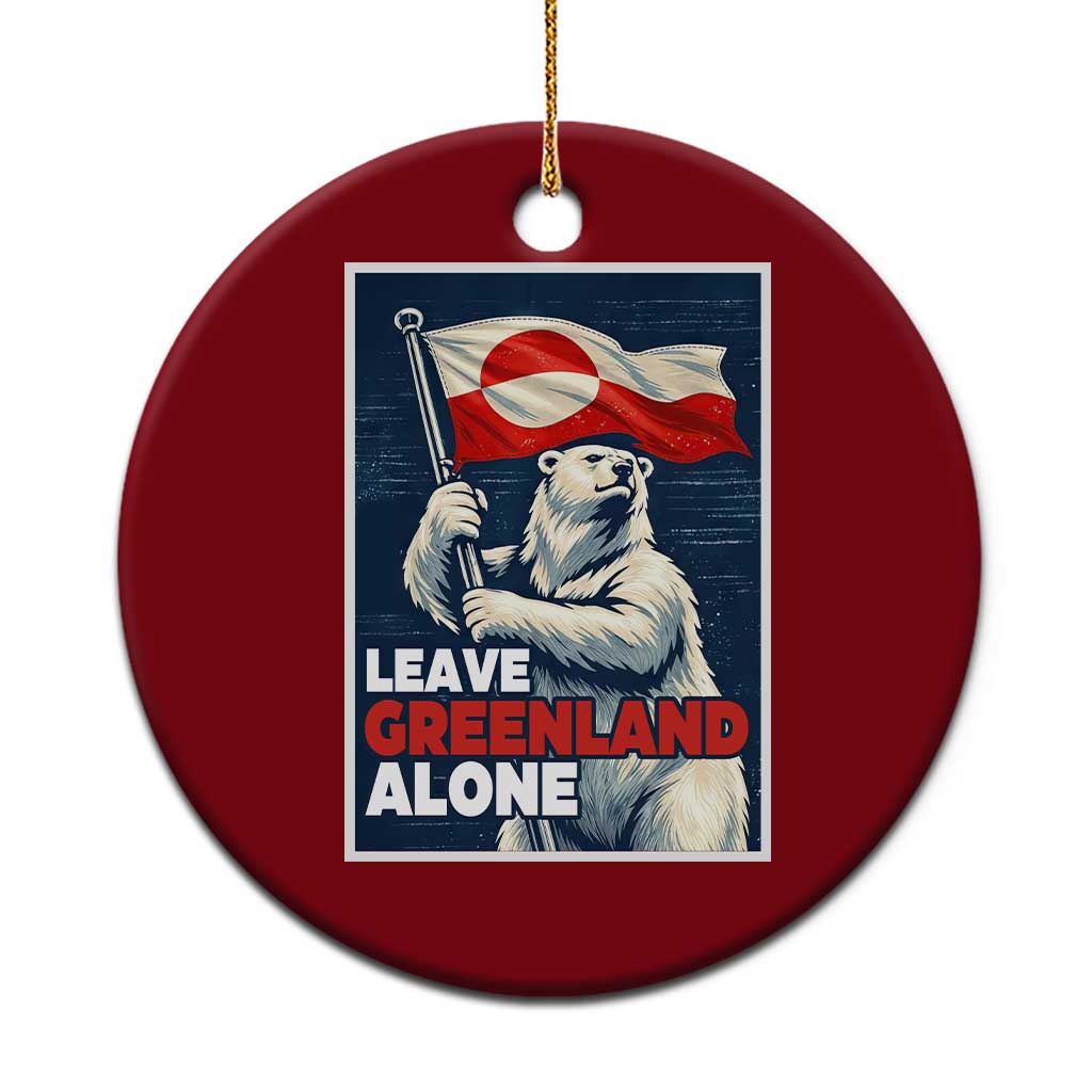 Leave Greenland Alone Vintage Poster Graphic Ceramic Ornament Retro Polar Bear Waving Flag Patriot TS02 1pc Red Print Your Wear