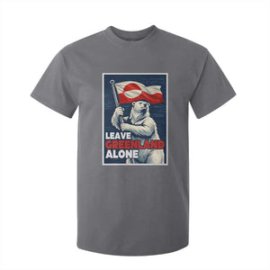 Leave Greenland Alone Vintage Poster Graphic T Shirt For Kid Retro Polar Bear Waving Flag Patriot TS02 Charcoal Print Your Wear