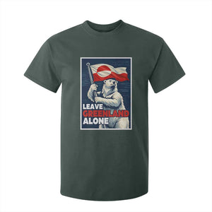 Leave Greenland Alone Vintage Poster Graphic T Shirt For Kid Retro Polar Bear Waving Flag Patriot TS02 Dark Forest Green Print Your Wear
