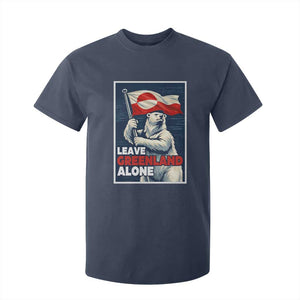 Leave Greenland Alone Vintage Poster Graphic T Shirt For Kid Retro Polar Bear Waving Flag Patriot TS02 Navy Print Your Wear