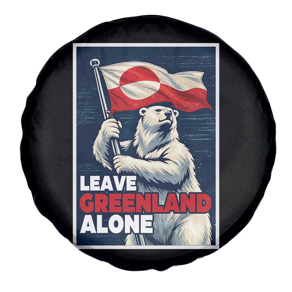 Leave Greenland Alone Vintage Poster Graphic Spare Tire Cover Retro Polar Bear Waving Flag Patriot TS02 Print Your Wear