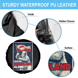 Leave Greenland Alone Vintage Poster Graphic Spare Tire Cover Retro Polar Bear Waving Flag Patriot TS02 Print Your Wear