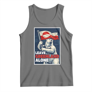 Leave Greenland Alone Vintage Poster Graphic Tank Top Retro Polar Bear Waving Flag Patriot TS02 Black Heather Print Your Wear