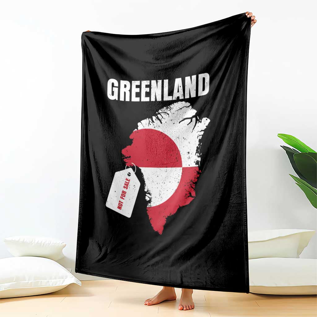 Greenland Not For Sale Patriotic Throw Blanket Grunge Flag and Price Tag Protest TS02 Print Your Wear