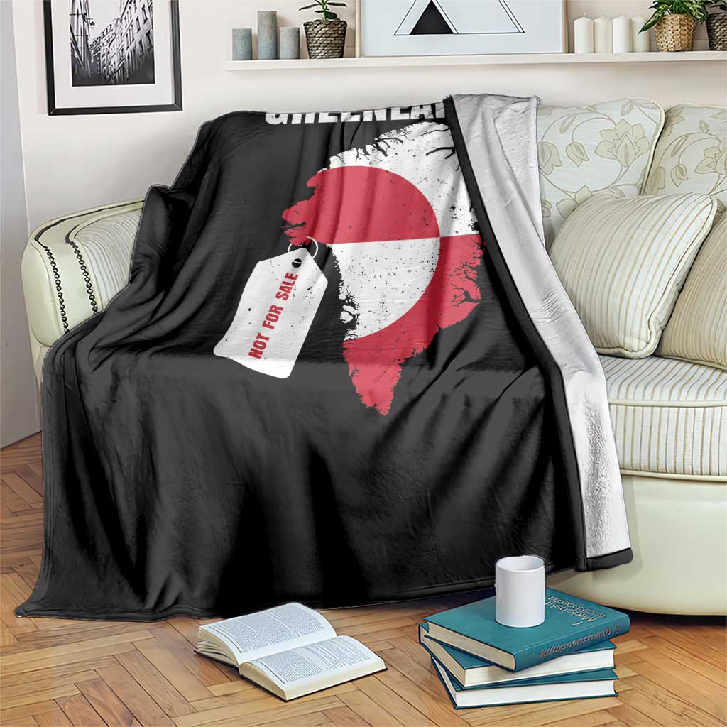 Greenland Not For Sale Patriotic Throw Blanket Grunge Flag and Price Tag Protest TS02 Print Your Wear