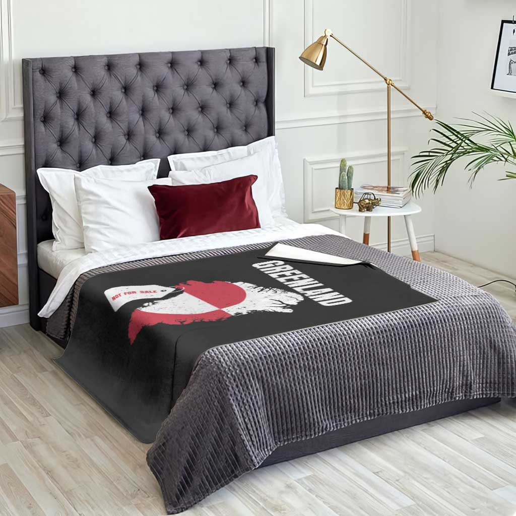 Greenland Not For Sale Patriotic Throw Blanket Grunge Flag and Price Tag Protest TS02 Print Your Wear