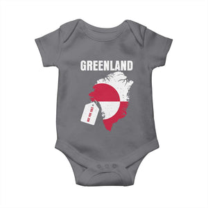 Greenland Not For Sale Patriotic Baby Onesie Grunge Flag and Price Tag Protest TS02 Charcoal Print Your Wear