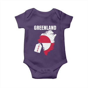 Greenland Not For Sale Patriotic Baby Onesie Grunge Flag and Price Tag Protest TS02 Purple Print Your Wear