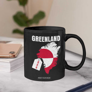 Greenland Not For Sale Patriotic Coffee Mug Grunge Flag and Price Tag Protest TS02 Print Your Wear