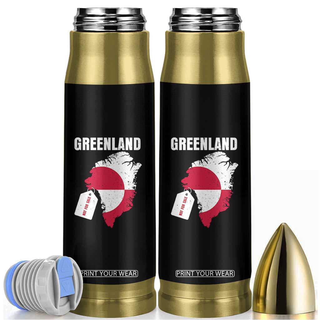 Greenland Not For Sale Patriotic Bullet Tumbler Grunge Flag and Price Tag Protest TS02 Black Print Your Wear