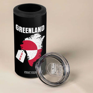 Greenland Not For Sale Patriotic 4 in 1 Can Cooler Tumbler Grunge Flag and Price Tag Protest TS02 Print Your Wear