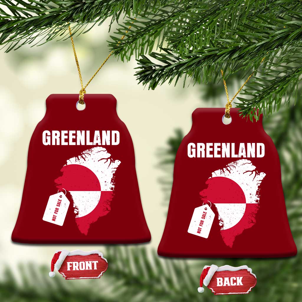 Greenland Not For Sale Patriotic Ceramic Ornament Grunge Flag and Price Tag Protest TS02 Print Your Wear