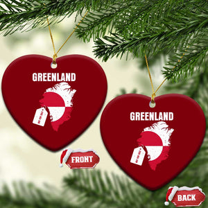 Greenland Not For Sale Patriotic Ceramic Ornament Grunge Flag and Price Tag Protest TS02 Print Your Wear