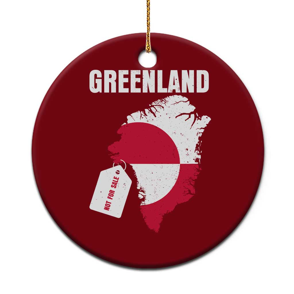 Greenland Not For Sale Patriotic Ceramic Ornament Grunge Flag and Price Tag Protest TS02 1pc Red Print Your Wear