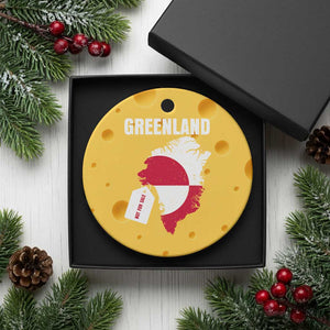 Greenland Not For Sale Patriotic Ceramic Ornament Grunge Flag and Price Tag Protest TS02 1pc Yellow Cheese Print Your Wear