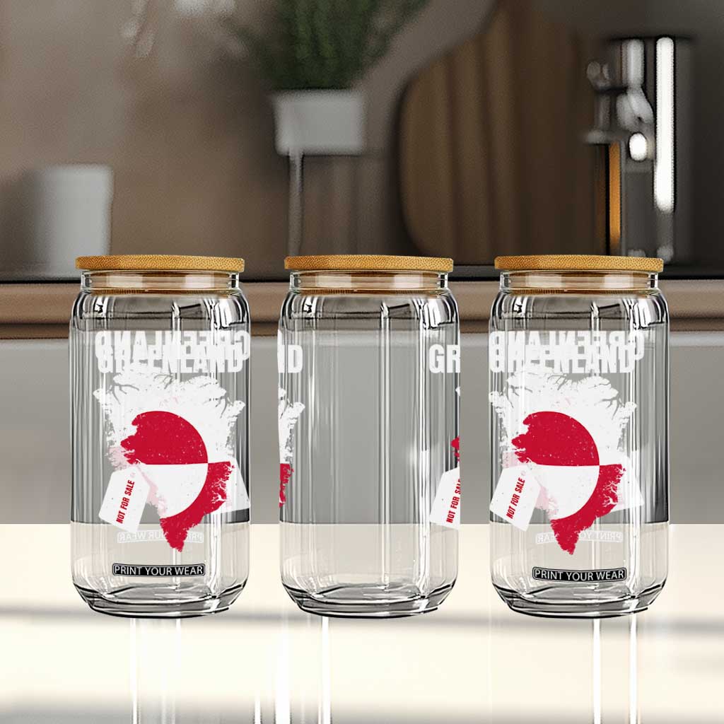 Greenland Not For Sale Patriotic Glass Can Grunge Flag and Price Tag Protest TS02 Print Your Wear