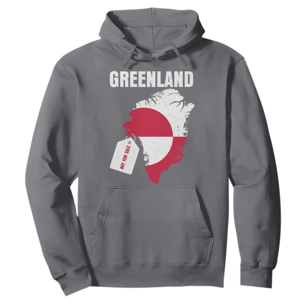 Greenland Not For Sale Patriotic Hoodie Grunge Flag and Price Tag Protest TS02 Charcoal Print Your Wear