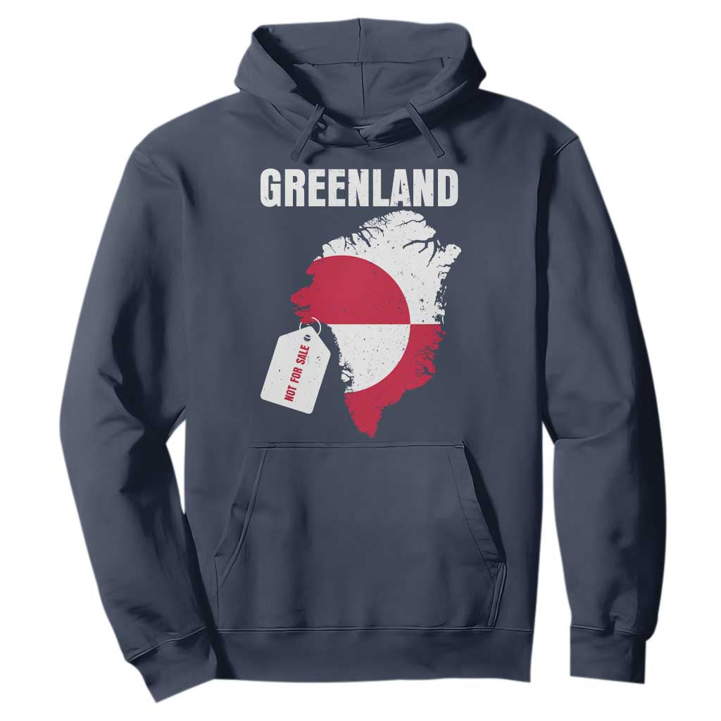 Greenland Not For Sale Patriotic Hoodie Grunge Flag and Price Tag Protest TS02 Navy Print Your Wear