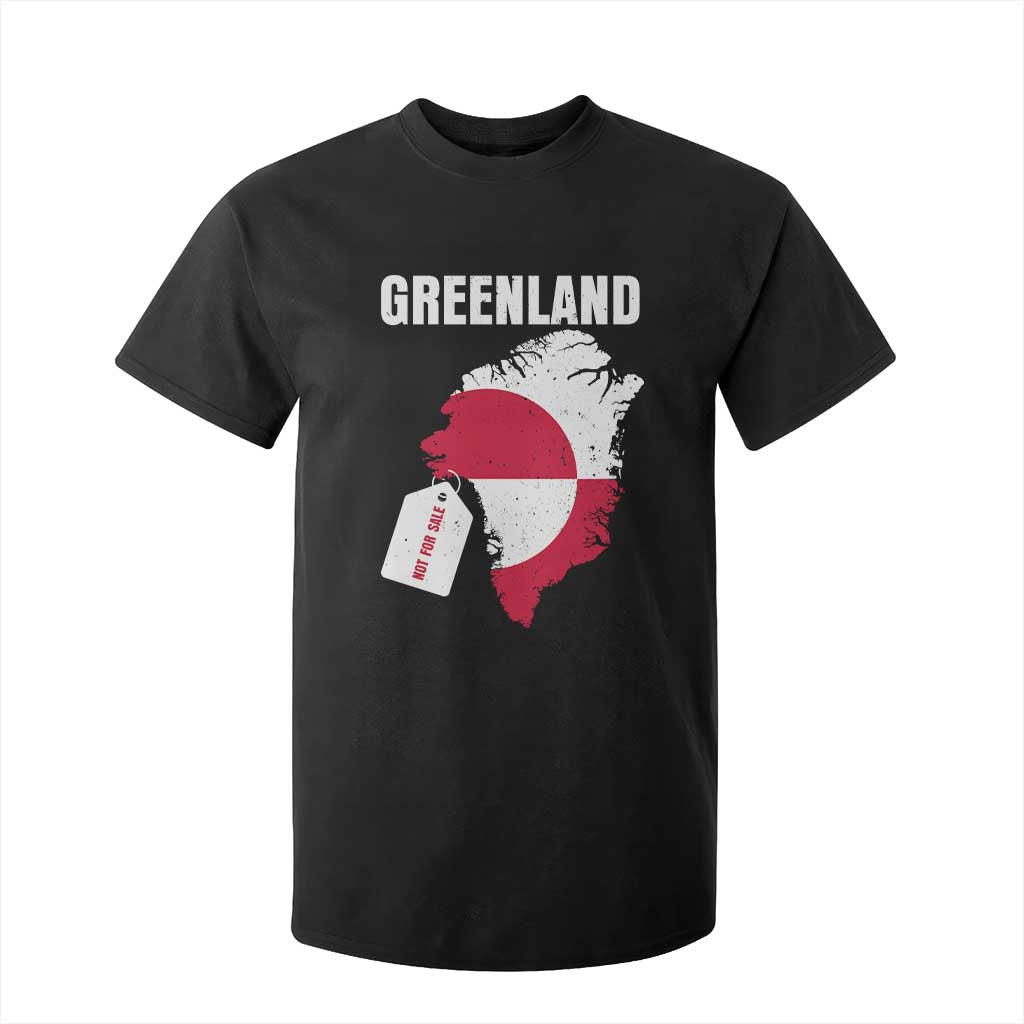 Greenland Not For Sale Patriotic T Shirt For Kid Grunge Flag and Price Tag Protest TS02 Black Print Your Wear