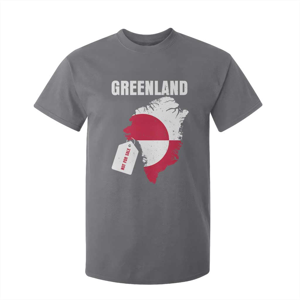 Greenland Not For Sale Patriotic T Shirt For Kid Grunge Flag and Price Tag Protest TS02 Charcoal Print Your Wear