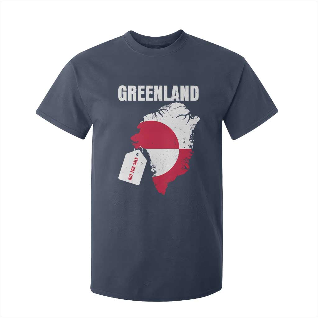 Greenland Not For Sale Patriotic T Shirt For Kid Grunge Flag and Price Tag Protest TS02 Navy Print Your Wear
