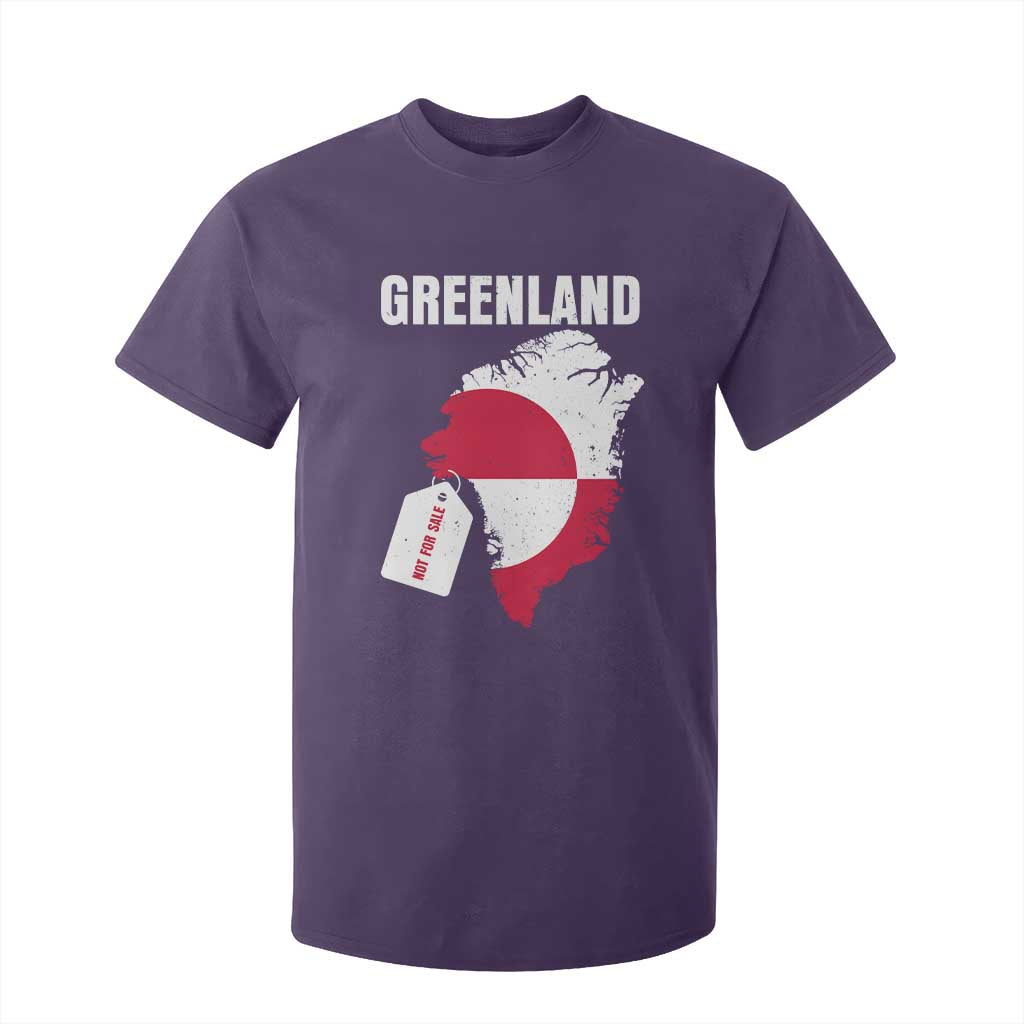 Greenland Not For Sale Patriotic T Shirt For Kid Grunge Flag and Price Tag Protest TS02 Purple Print Your Wear