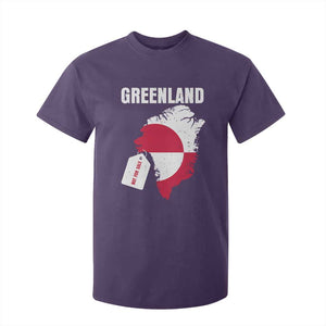 Greenland Not For Sale Patriotic T Shirt For Kid Grunge Flag and Price Tag Protest TS02 Purple Print Your Wear