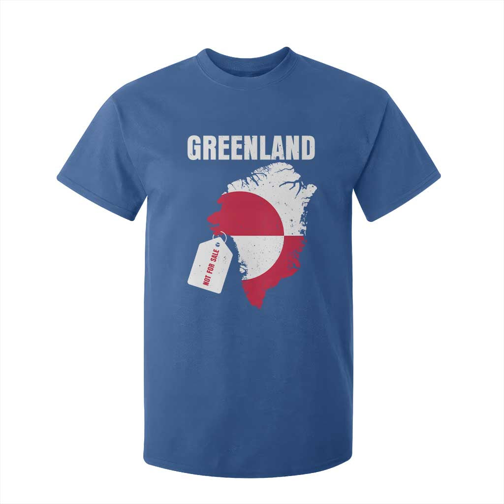 Greenland Not For Sale Patriotic T Shirt For Kid Grunge Flag and Price Tag Protest TS02 Royal Blue Print Your Wear