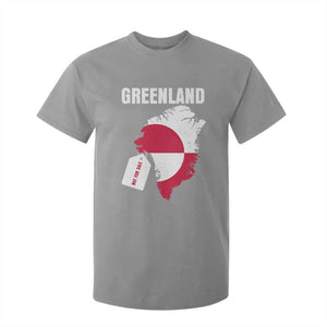 Greenland Not For Sale Patriotic T Shirt For Kid Grunge Flag and Price Tag Protest TS02 Sport Gray Print Your Wear