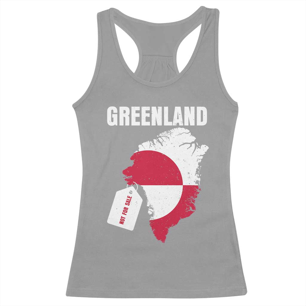 Greenland Not For Sale Patriotic Racerback Tank Top Grunge Flag and Price Tag Protest TS02 Sport Gray Print Your Wear