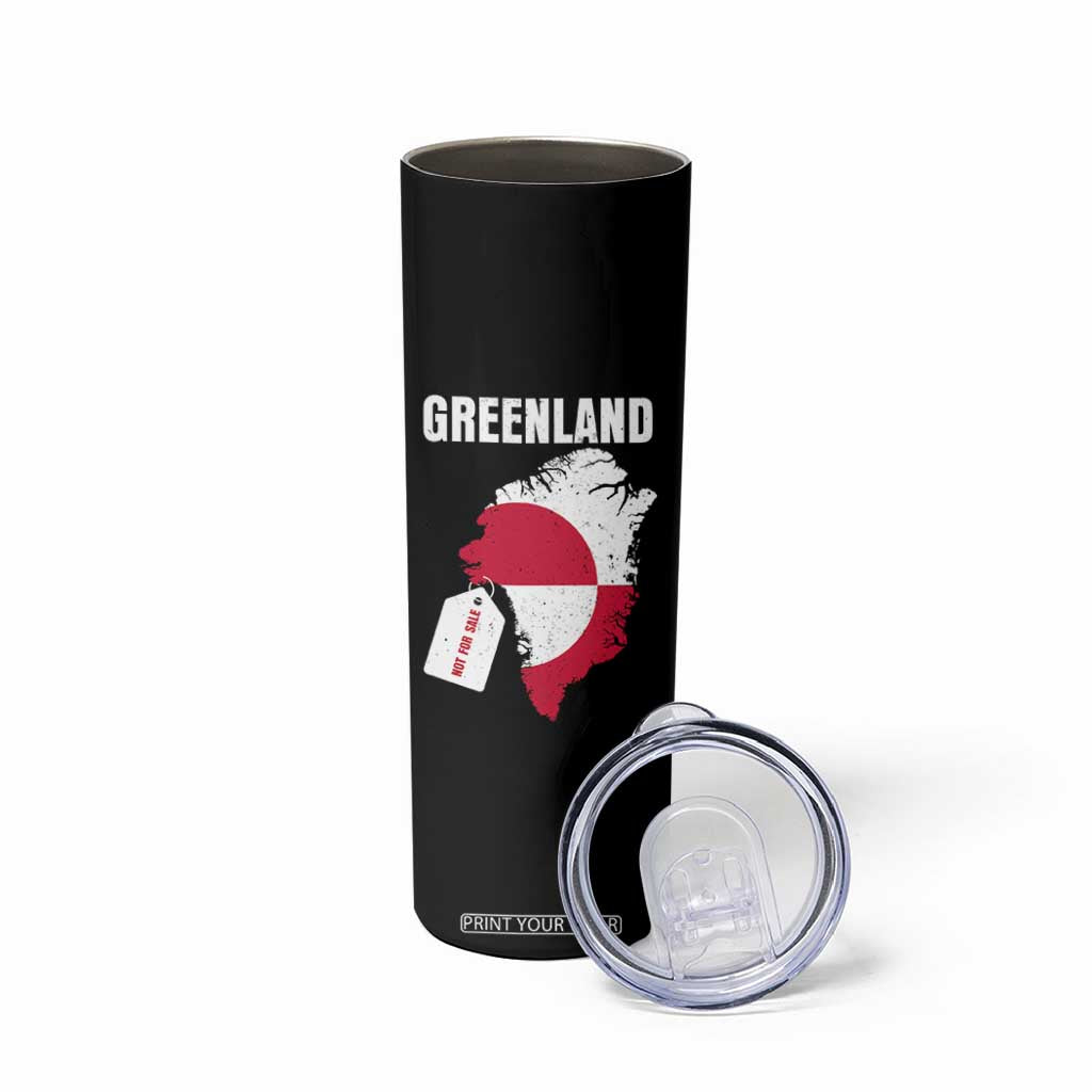 Greenland Not For Sale Patriotic Skinny Tumbler Grunge Flag and Price Tag Protest TS02 Print Your Wear