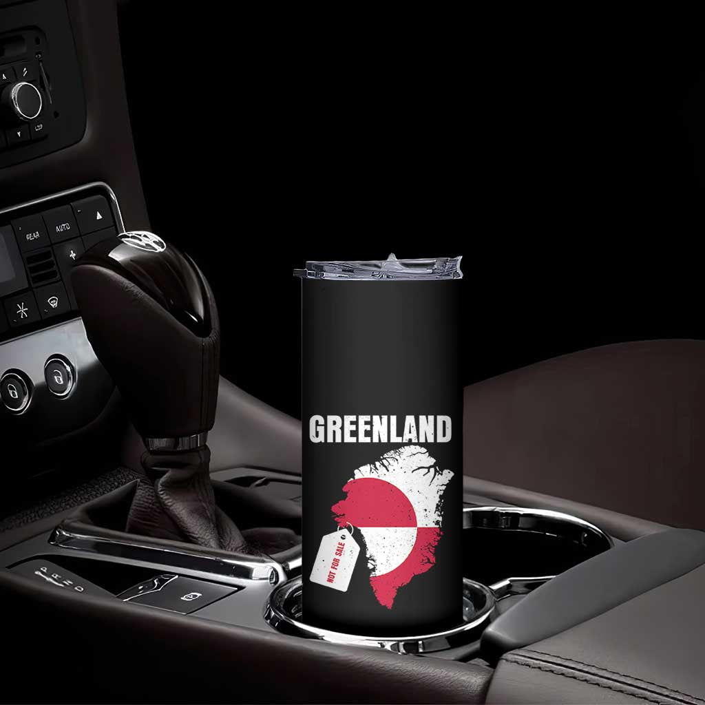Greenland Not For Sale Patriotic Skinny Tumbler Grunge Flag and Price Tag Protest TS02 Print Your Wear