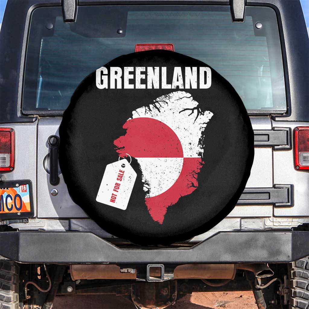 Greenland Not For Sale Patriotic Spare Tire Cover Grunge Flag and Price Tag Protest TS02 No hole Black Print Your Wear