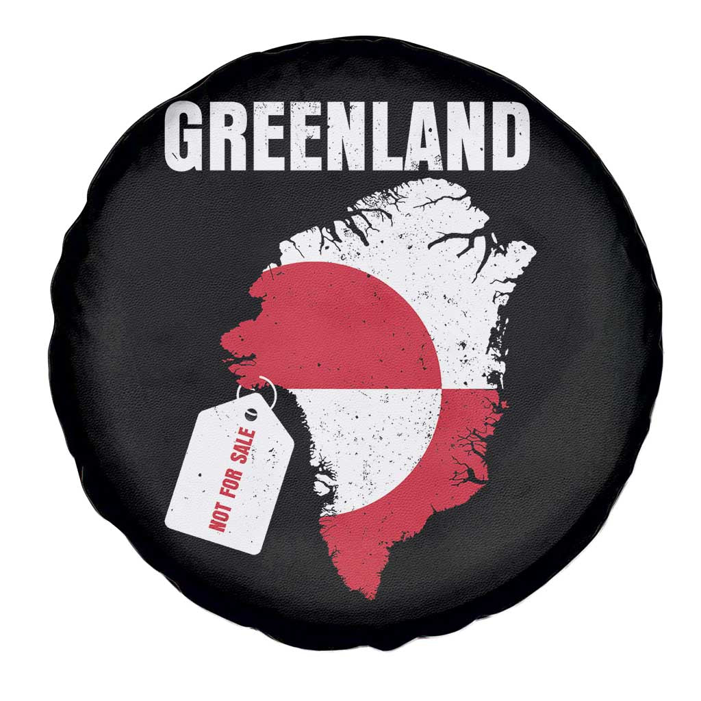 Greenland Not For Sale Patriotic Spare Tire Cover Grunge Flag and Price Tag Protest TS02 Print Your Wear