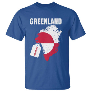 Greenland Not For Sale Patriotic T Shirt Grunge Flag and Price Tag Protest TS02 Royal Blue Print Your Wear