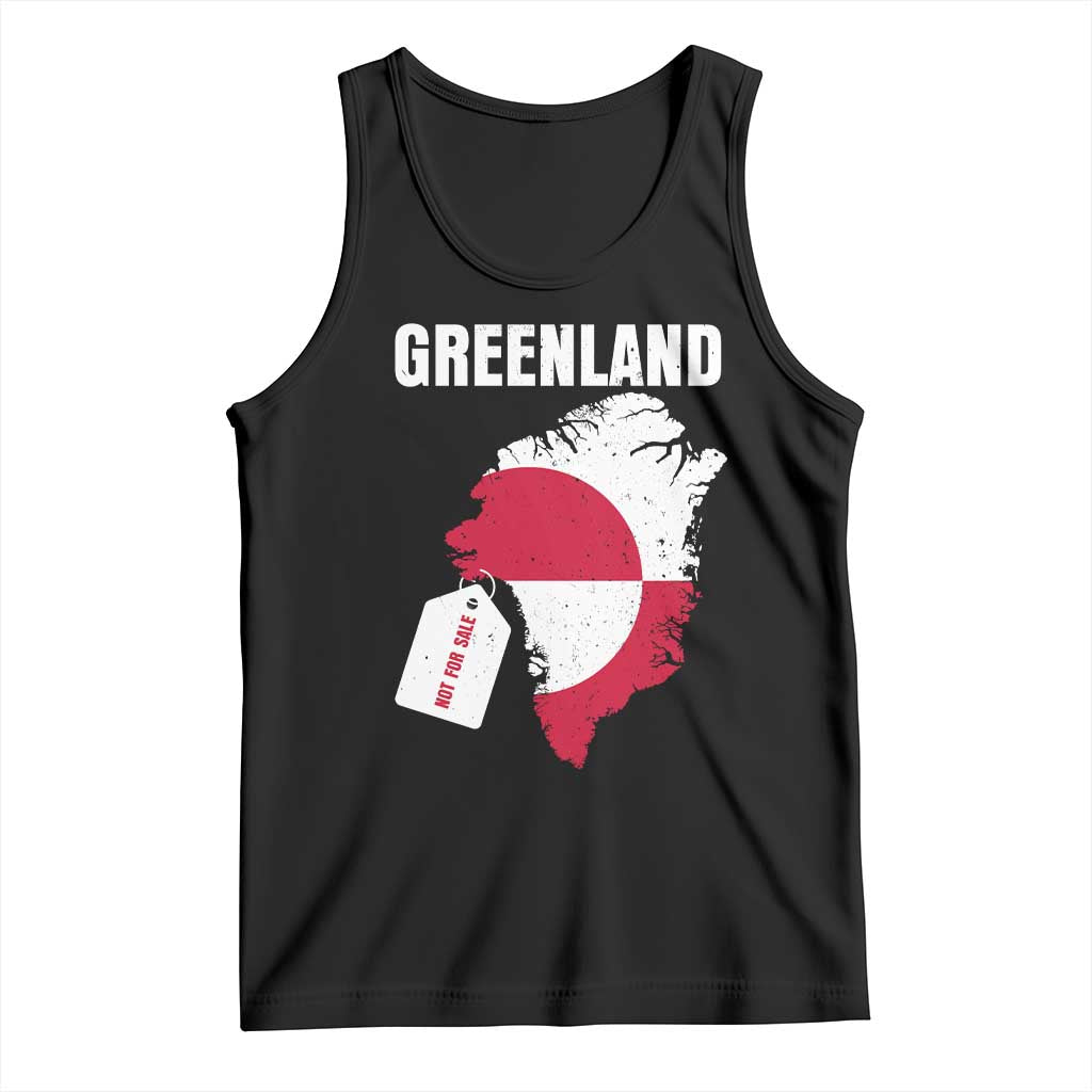 Greenland Not For Sale Patriotic Tank Top Grunge Flag and Price Tag Protest TS02 Black Print Your Wear